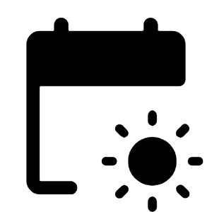 Early On Fill Icon from Rounded Fill - Material Symbols Set