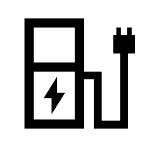 Ev Charger Icon from Sharp Line - Material Symbols Set