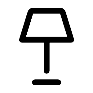 Floor Lamp Icon from Rounded Line - Material Symbols Set