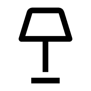 Floor Lamp Icon from Outlined Line - Material Symbols Set