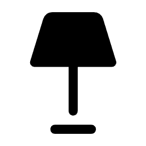 Floor Lamp Fill Icon from Rounded Fill - Material Symbols Set