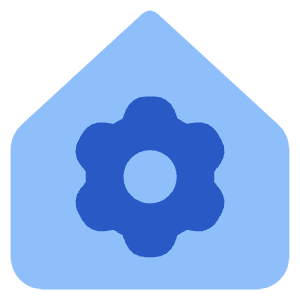 Home Setting Gear Icon from Core Flat Set
