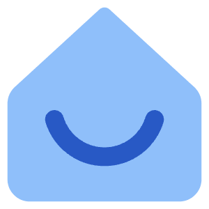 Home Smile Icon from Core Flat Set