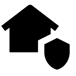 House With Shield Alt Fill Icon from Outlined Fill - Material Pro Free Set