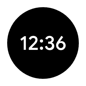 Nest Clock Farsight Digital Fill Icon from Sharp Fill - Material Symbols Set