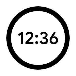 Nest Clock Farsight Digital Icon from Sharp Line - Material Symbols Set