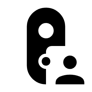 Nest Doorbell Visitor Fill Icon from Outlined Fill - Material Symbols Set