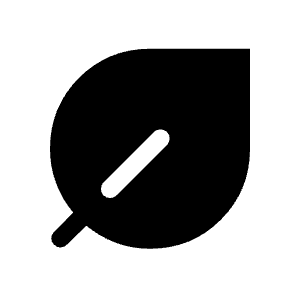 Nest Eco Leaf Fill Icon from Sharp Fill - Material Symbols Set