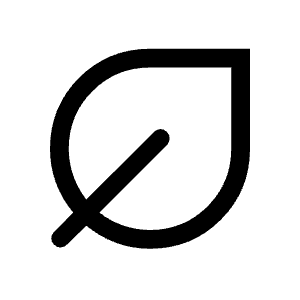 Nest Eco Leaf Icon from Outlined Line - Material Symbols Set
