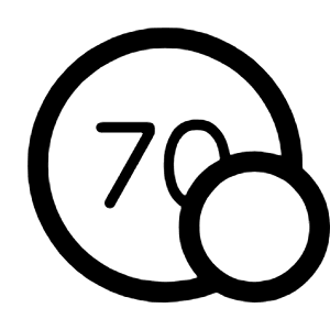 Nest Thermostat Sensor Icon from Rounded Line - Material Symbols Set