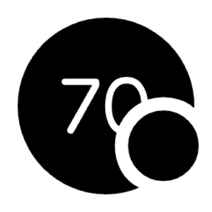 Nest Thermostat Sensor Fill Icon from Rounded Fill - Material Symbols Set