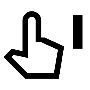 Nest Wake On Press Icon from Sharp Line - Material Symbols Set