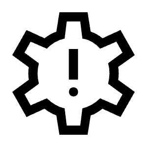 Settings Alert Icon from Sharp Line - Material Symbols Set