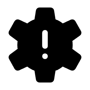Settings Alert Fill Icon from Rounded Fill - Material Symbols Set