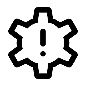 Settings Alert Icon from Rounded Line - Material Symbols Set