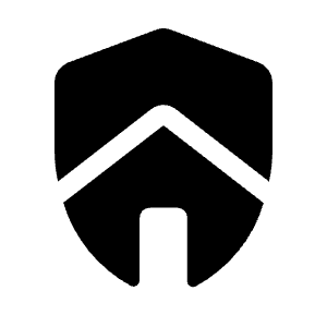 Shield With House Fill Icon from Rounded Fill - Material Symbols Set