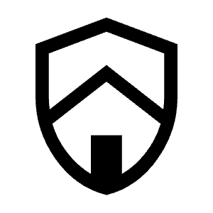 Shield With House Icon from Sharp Line - Material Symbols Set