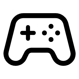 Stadia Controller Icon from Sharp Line - Material Symbols Set