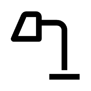 Table Lamp Icon from Outlined Line - Material Symbols Set