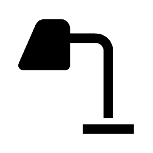 Table Lamp Fill Icon from Outlined Fill - Material Symbols Set