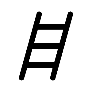 Tools Ladder Fill Icon from Rounded Fill - Material Symbols Set