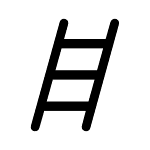 Tools Ladder Icon from Outlined Line - Material Symbols Set