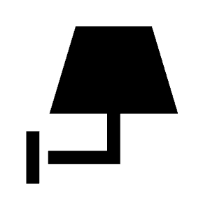 Wall Lamp Fill Icon from Sharp Fill - Material Symbols Set