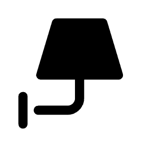Wall Lamp Fill Icon from Rounded Fill - Material Symbols Set