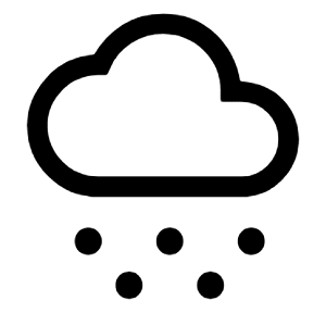 Weather Snowy Icon from Outlined Line - Material Symbols Set