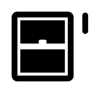 Window Sensor Fill Icon from Rounded Fill - Material Symbols Set