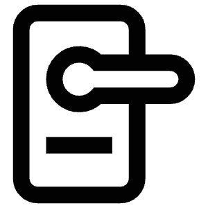 Door Lock Icon from Atlas Line Set