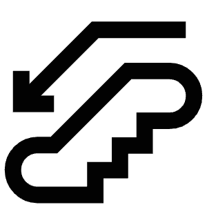Downward Escalator Icon from Atlas Line Set