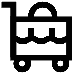 Luggage Trolley Icon from Atlas Line Set