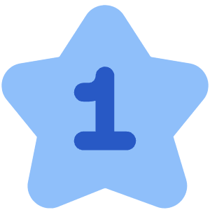 Hotel One Star Icon from Core Flat Set
