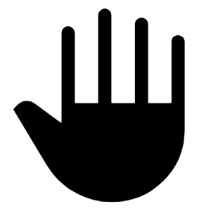 Back Hand Fill Icon from Outlined Fill - Material Symbols Set