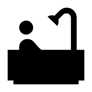 Bathtub Fill Icon from Sharp Fill - Material Symbols Set
