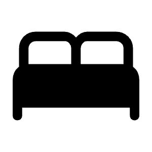 Bed Fill Icon from Rounded Fill - Material Symbols Set