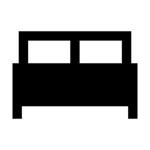 Bed Fill Icon from Sharp Fill - Material Symbols Set