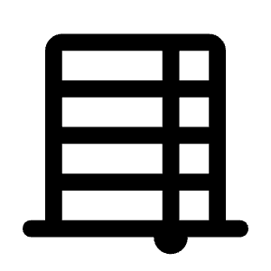 Blinds Closed Icon from Rounded Line - Material Symbols Set