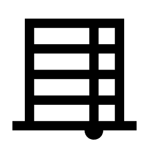 Blinds Closed Icon from Sharp Line - Material Symbols Set