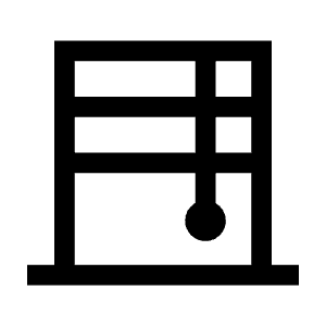 Blinds Fill Icon from Sharp Fill - Material Symbols Set