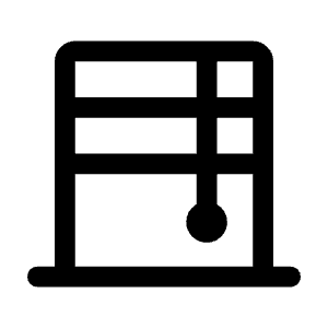 Blinds Fill Icon from Rounded Fill - Material Symbols Set