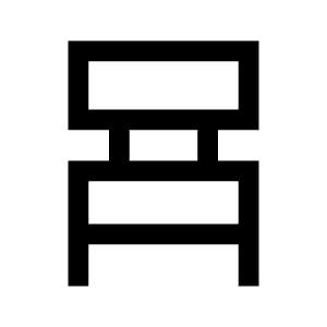 Chair Alt Icon from Sharp Line - Material Symbols Set
