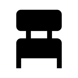 Chair Alt Fill Icon from Outlined Fill - Material Symbols Set