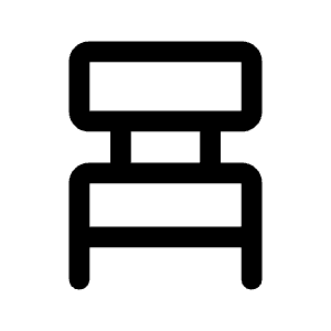 Chair Alt Icon from Rounded Line - Material Symbols Set