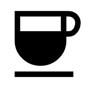 Coffee Fill Icon from Sharp Fill - Material Symbols Set
