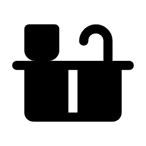 Countertops Fill Icon from Rounded Fill - Material Symbols Set