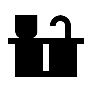 Countertops Fill Icon from Sharp Fill - Material Symbols Set