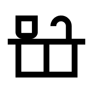 Countertops Icon from Sharp Line - Material Symbols Set