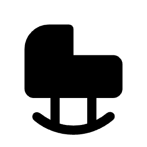 Crib Fill Icon from Rounded Fill - Material Symbols Set